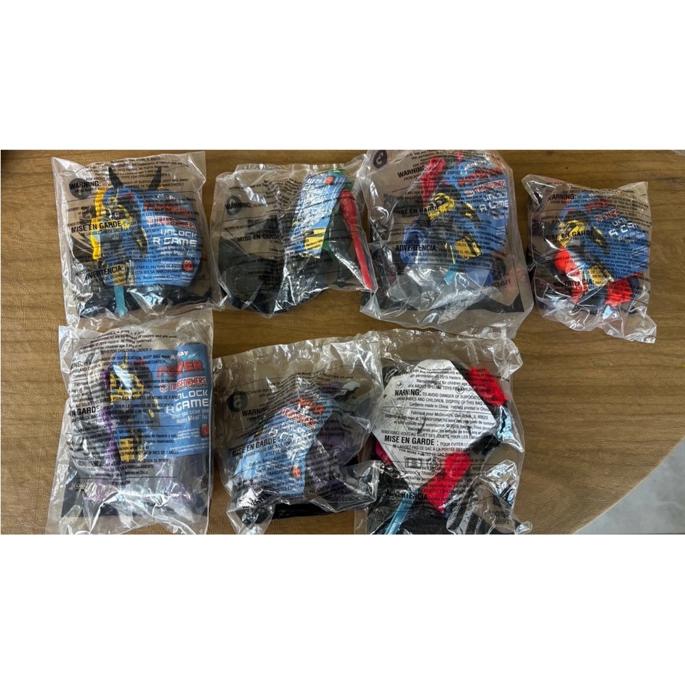 McDonald happy meal,transformers 1-7